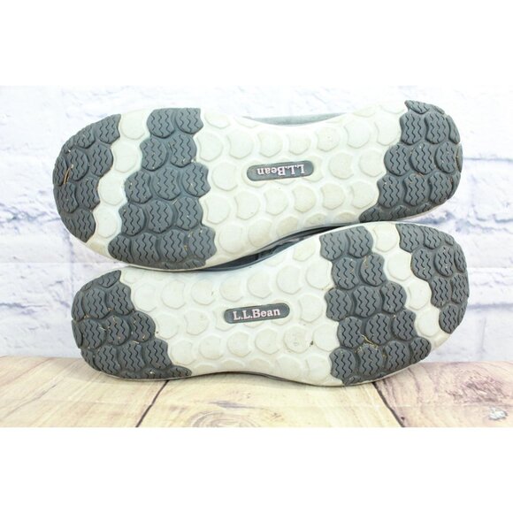 LL Bean Back Cove Stretch Slip Ons Nubuck Gray Size 8 M - Picture 7 of 9